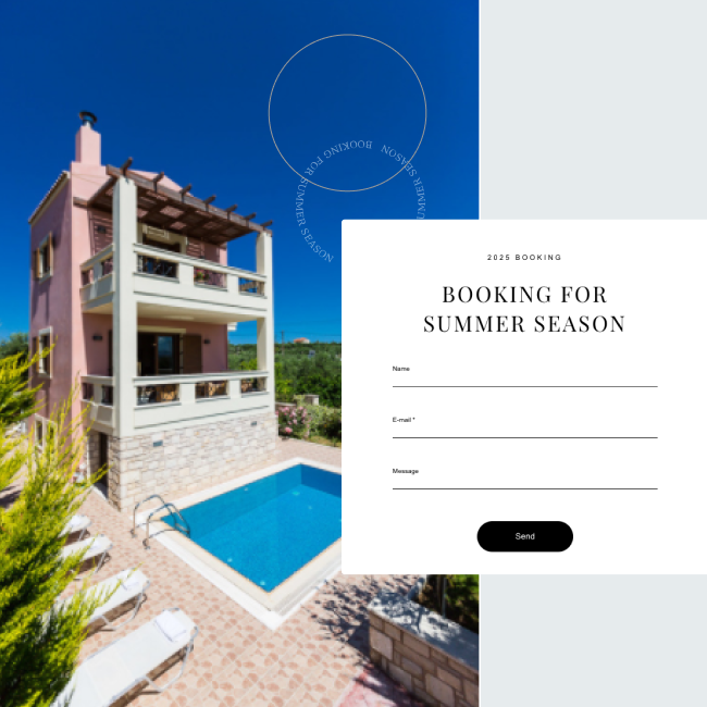 website development villa booking online